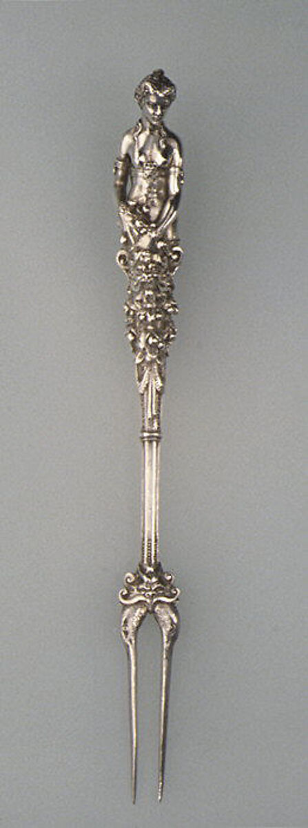 Fork (one of a set), Style of Antonio Gentili (Antonio da Faenza) (Italian, Faenza ca. 1519–1610 Faenza (?)), Silver, Unknown 