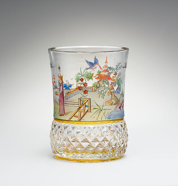 Beaker, Possibly by Jaeger Gauchler, Glass, Austrian