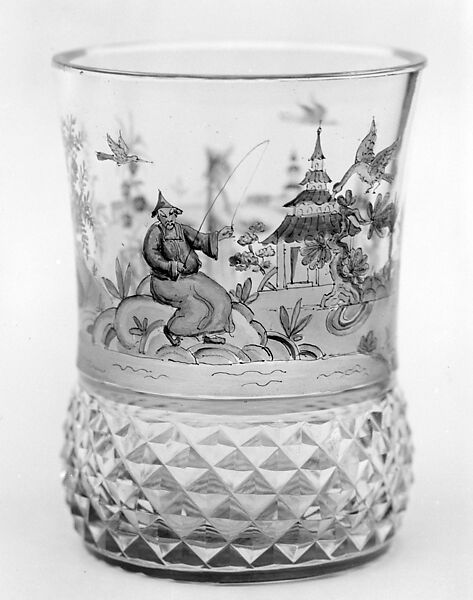 Beaker, Possibly by Jaeger Gauchler, Glass, Austrian 