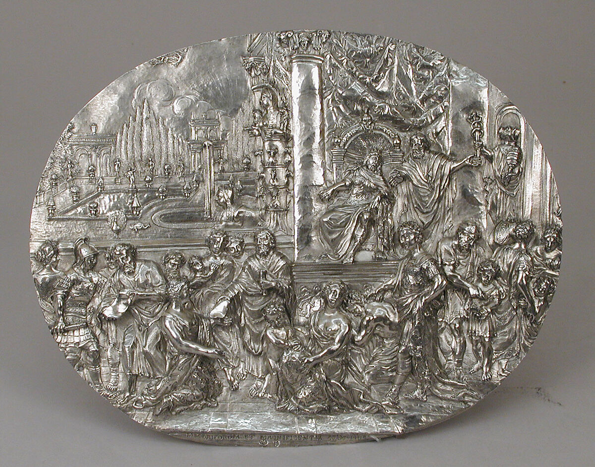 Cyrus Freeing the Jews from the Babylonian Captivity, Johann Andreas Thelot (German, 1655–1734), Silver, German, Augsburg 