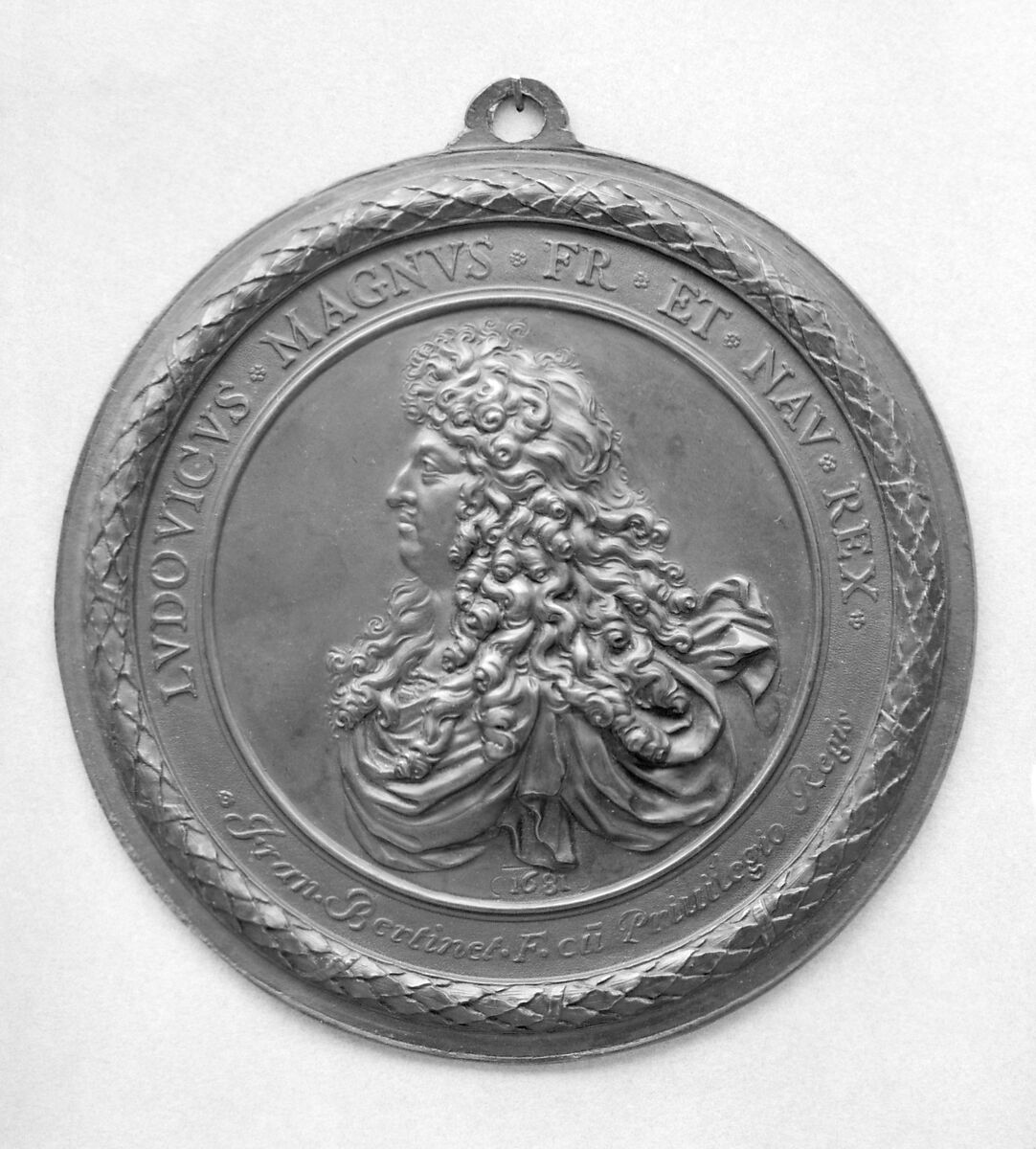 Louis XIV (b. 1638, r. 1643–1715), Medalist: François Bertinet (born first half 17th century, active ca. 1653–86, died ca. 1706), Bronze, French 