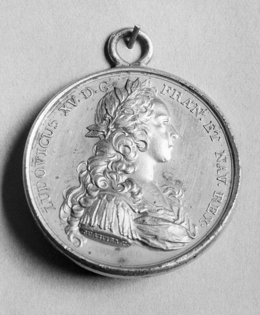 Louis XV, Medalist (obverse): Jean Duvivier (French, 1687–1761), Gilt bronze, French 