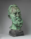 George Bernard Shaw, Sir Jacob Epstein (British (born United States), New York 1880–1959 London), Bronze with green patina, marble base, British