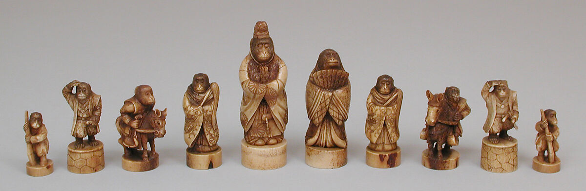 Chessmen (32), Ivories (bone and horn), Japanese 