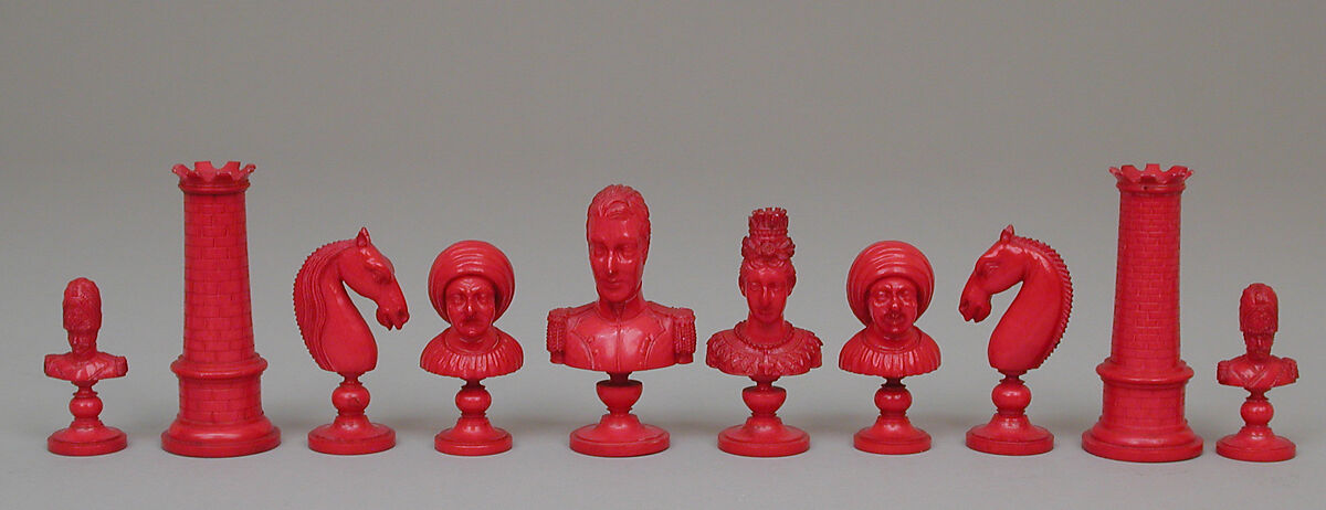 Battle of Waterloo chessmen (32), Ivory, French, Dieppe