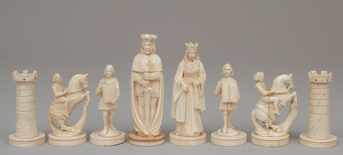 Chessmen (32), Ivory, Italian 