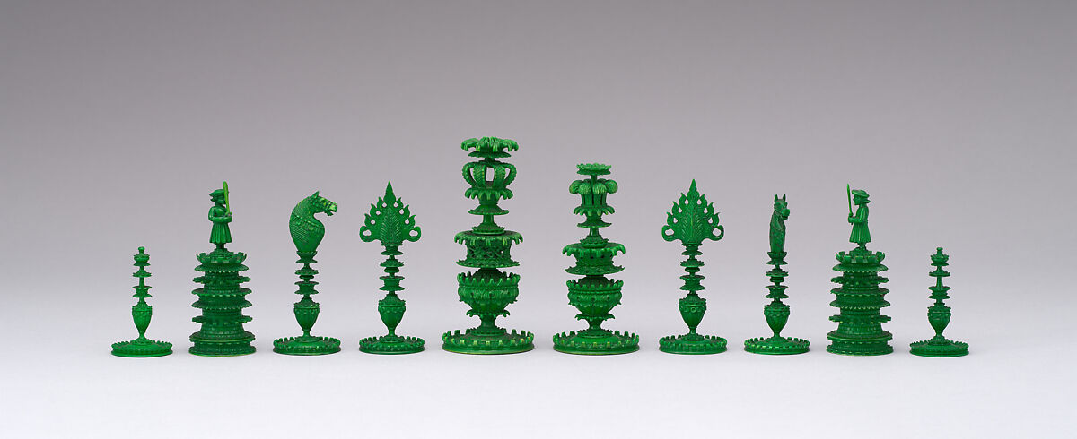 Chessmen (32), Ivory, Indian