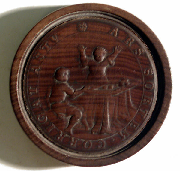 Group of Fourteen Roundels for Jeu de Moulin, Rosewood, German