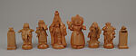 Chess set, Sorcha Boru (1906–2006), Clay, American