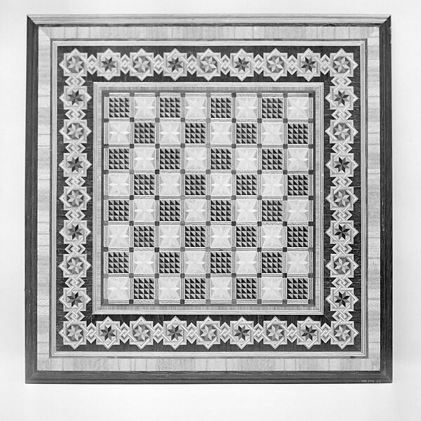 Chessboard, Wood, Russian