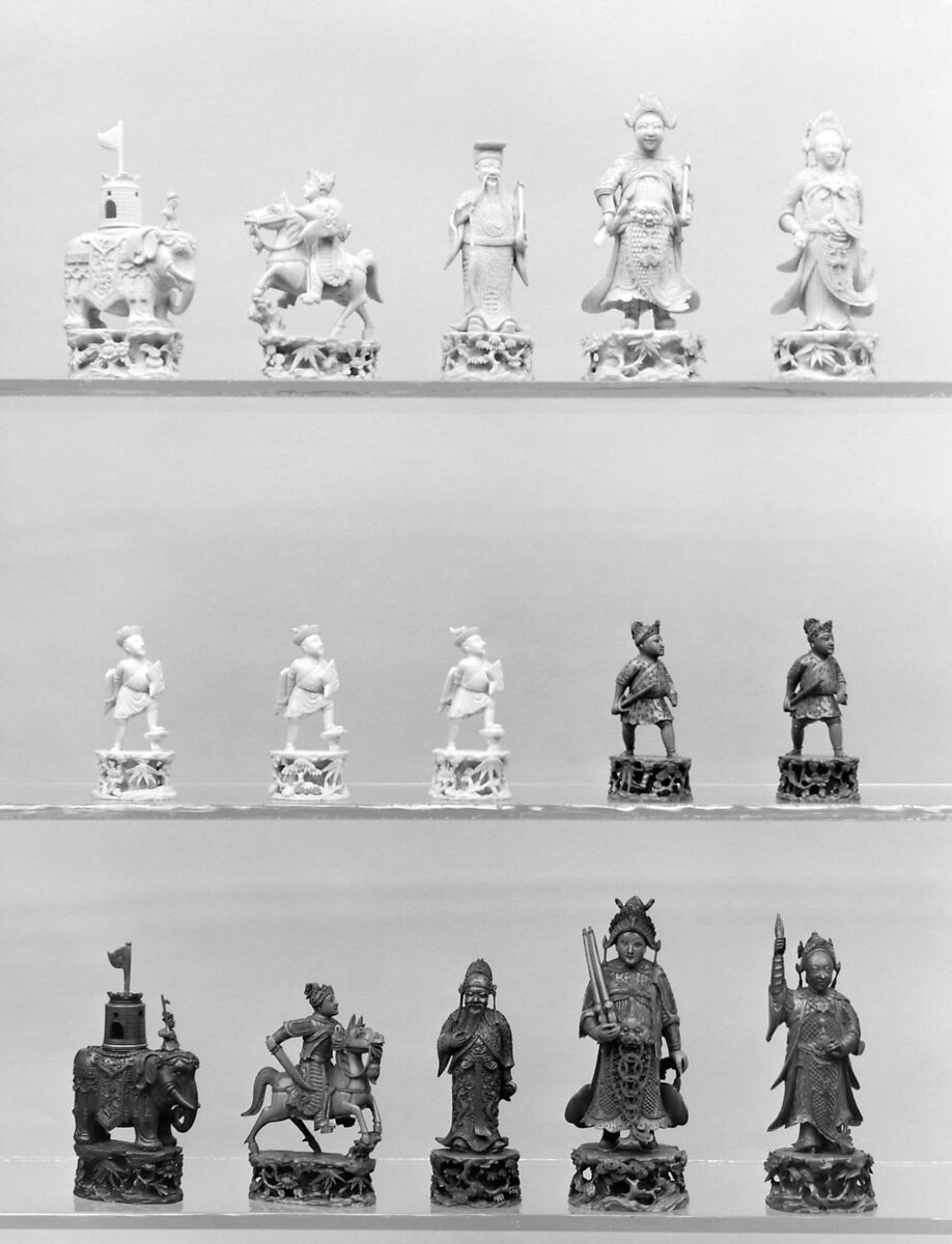 Chessmen (32), Ivory, Chinese, probably Beijing