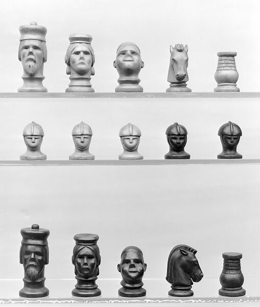 Chessmen (32), Daniel Milton  , Bronx, New York, Wood, American, Bronx, New York 