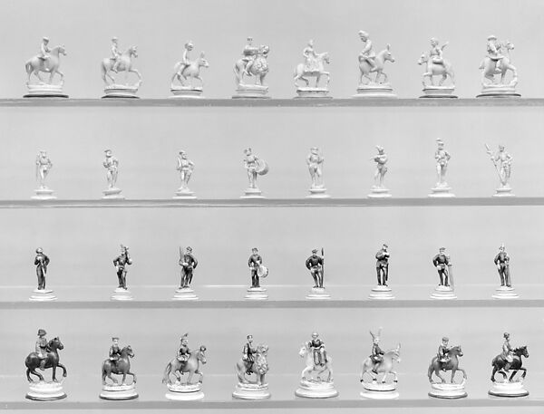 Chessmen (32), Porcelain, German, Kassel, Hesse 