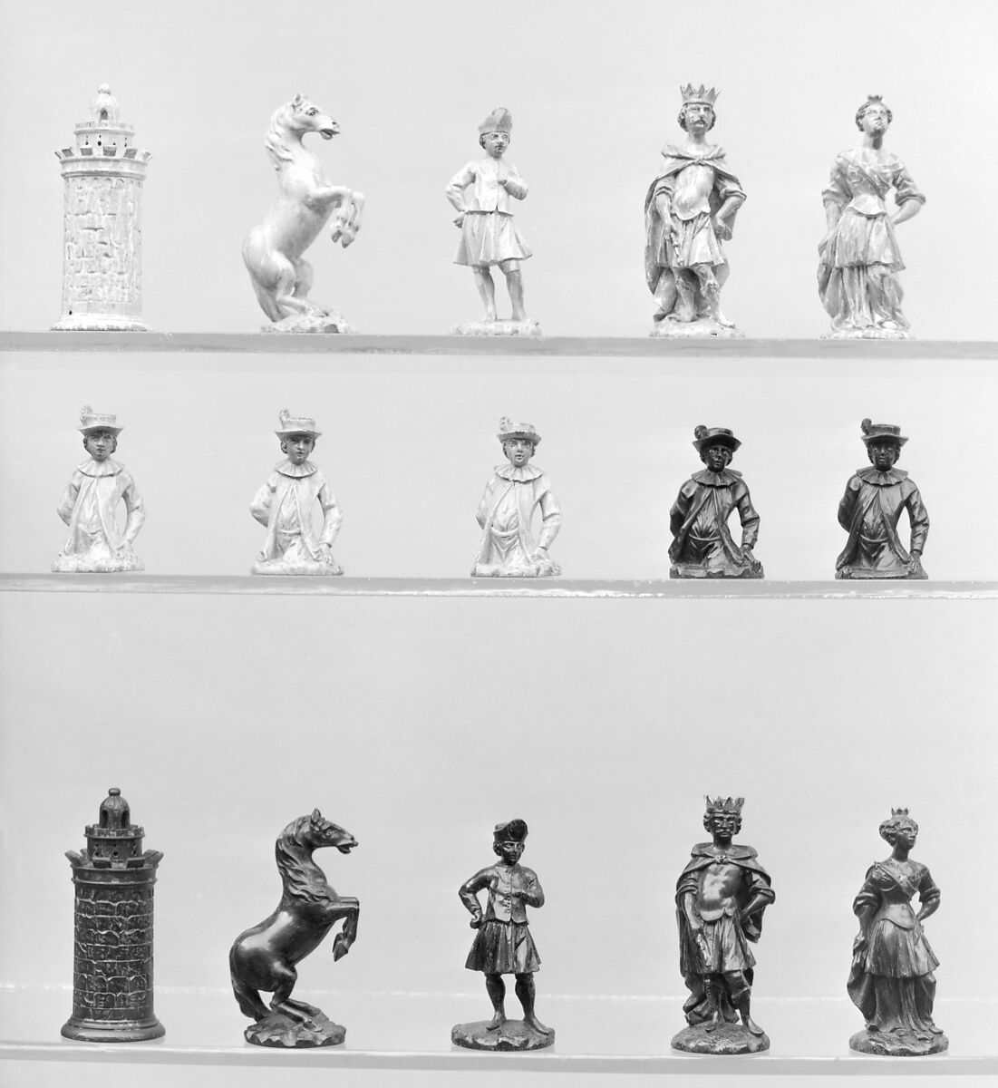 Chessmen, Wood, Austrian, probably Salzburg 