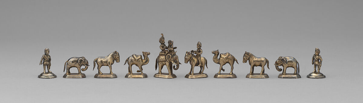 Chessmen (32), Silver, Indian