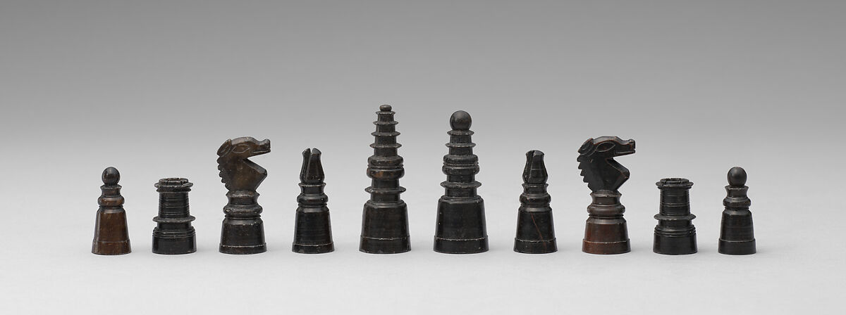 Chessmen (32), Soapstone, Indian