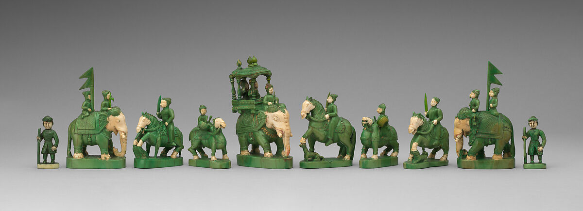 Chessmen (32), Ivory, Indian