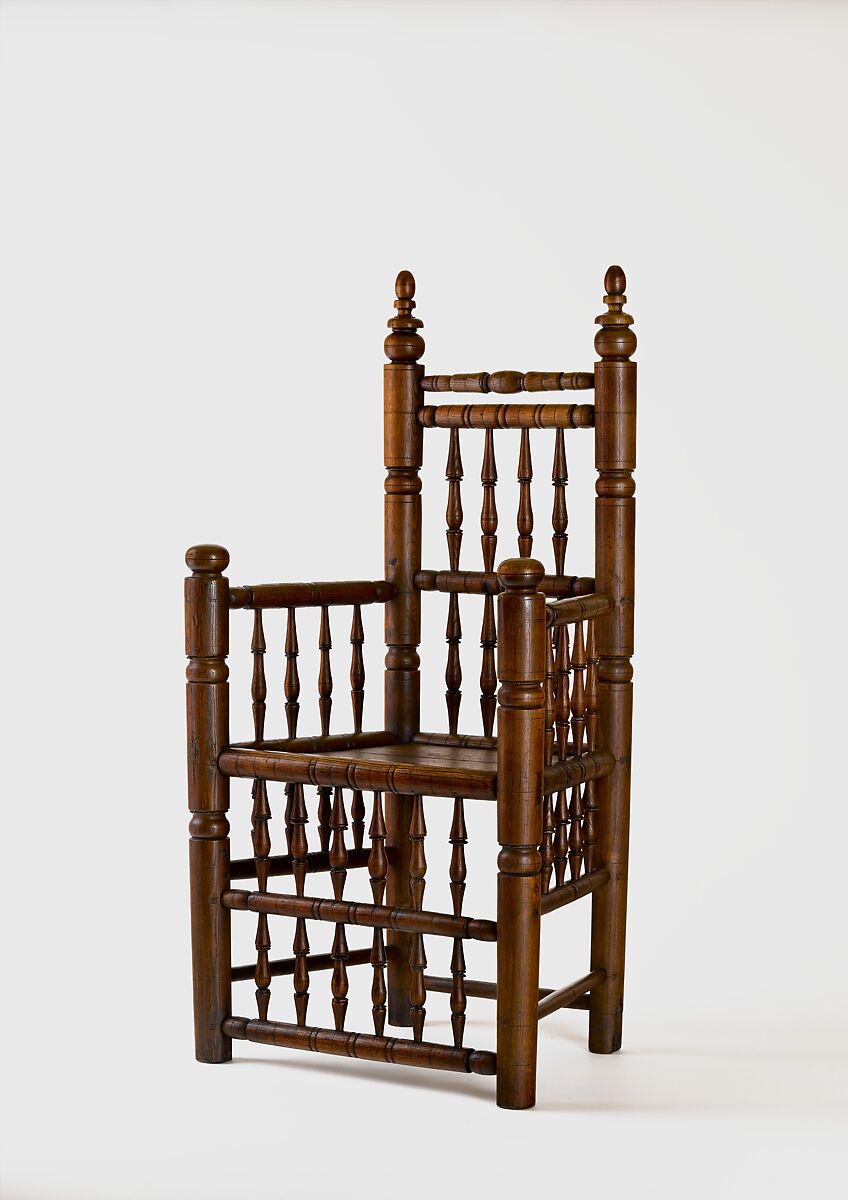 Spindle-back armchair, Ash, American