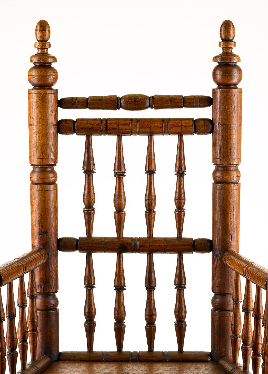 Spindle-back armchair, Ash, American