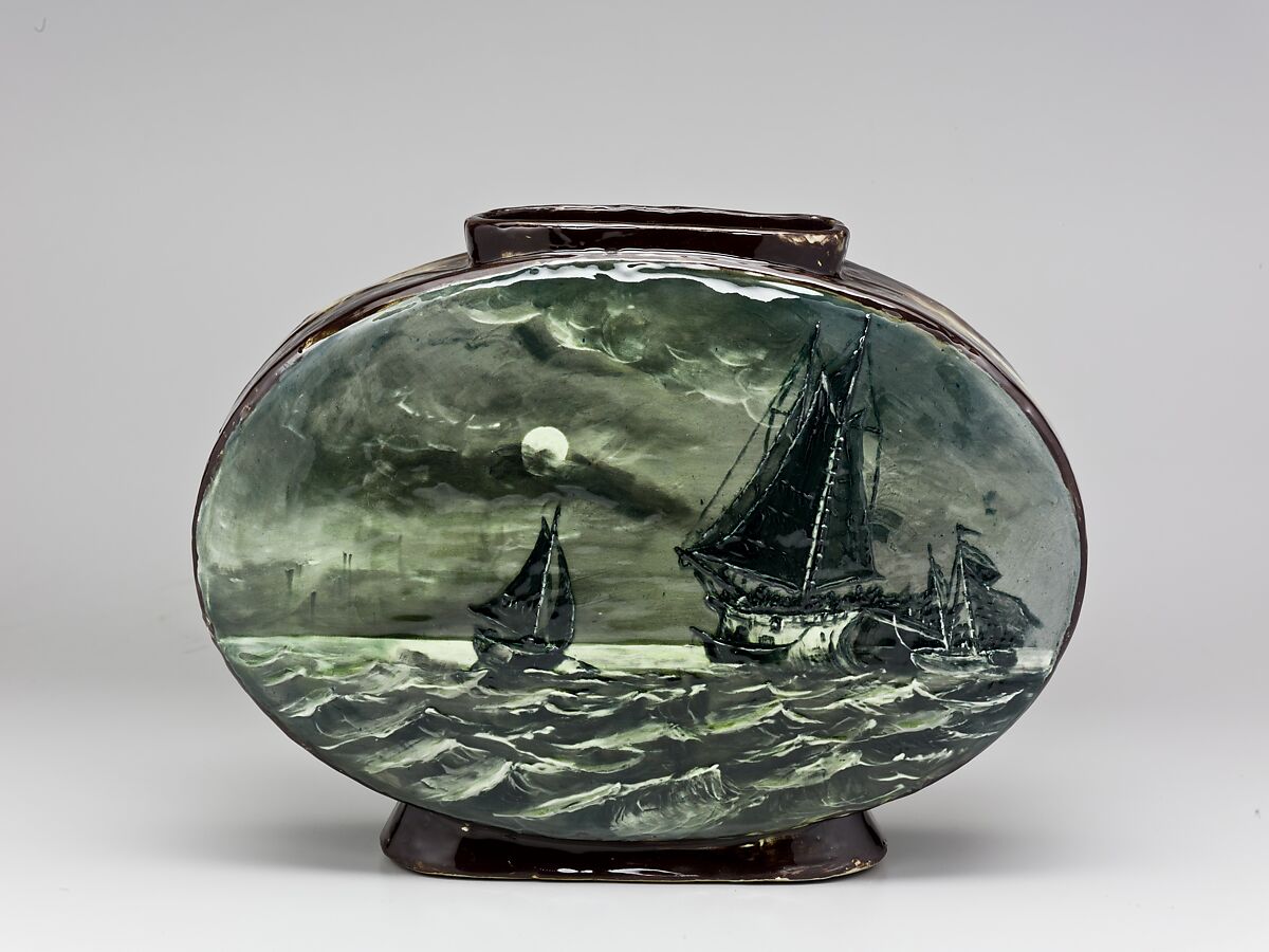 Vase, T. J. Wheatley &amp; Company (1880–1882), Earthenware, American 