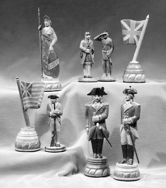 Chess set, Parker L. Hall  , Menlo Park, California, Wood, American, Menlo Park, California