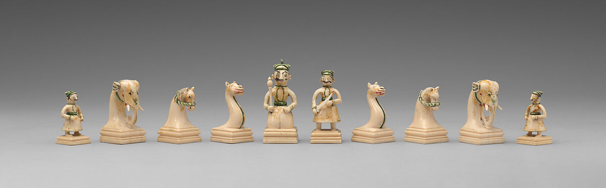 Chessmen (32), Ivory, Indian