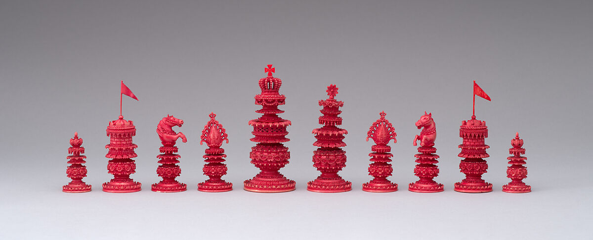 Chessmen (32), Ivory, Indian, for European market