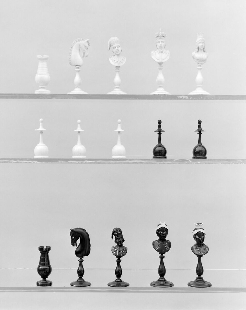 Chessmen (32), Ivory, ebony, French, Dieppe