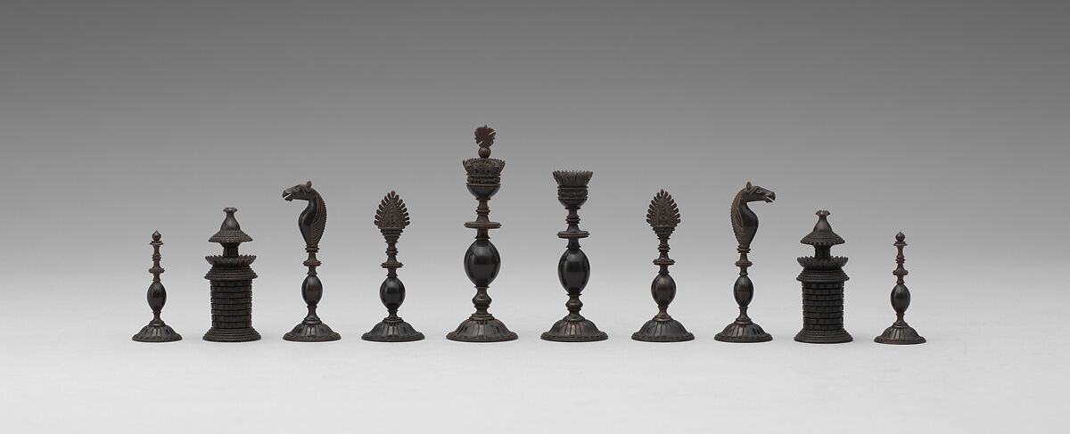 Chessmen (32), Ivory and whalebone, probably Indian, Madras Presidency