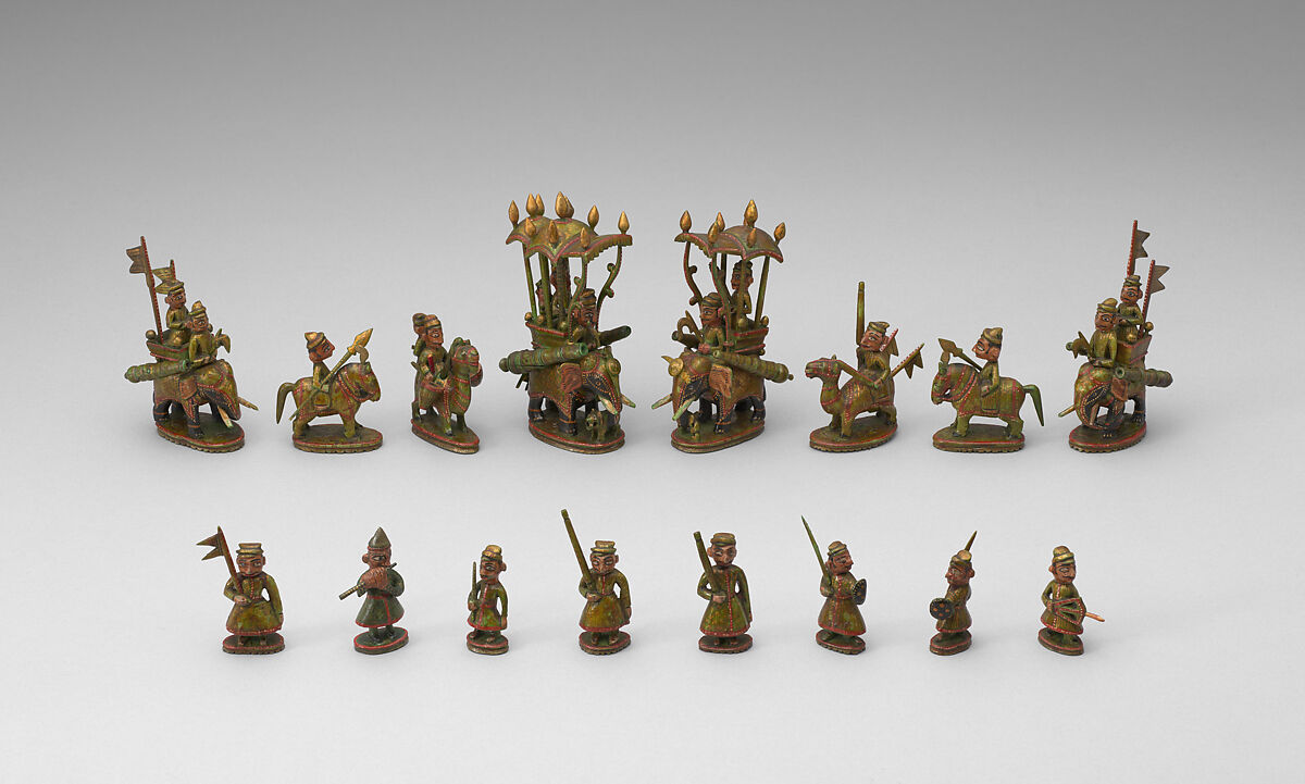 Chessmen (32), Ivory, Indian