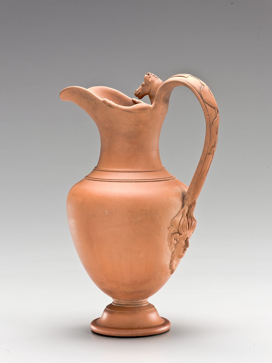 Pitcher, Chelsea Keramic Art Works (1872–1889), Earthenware, American 