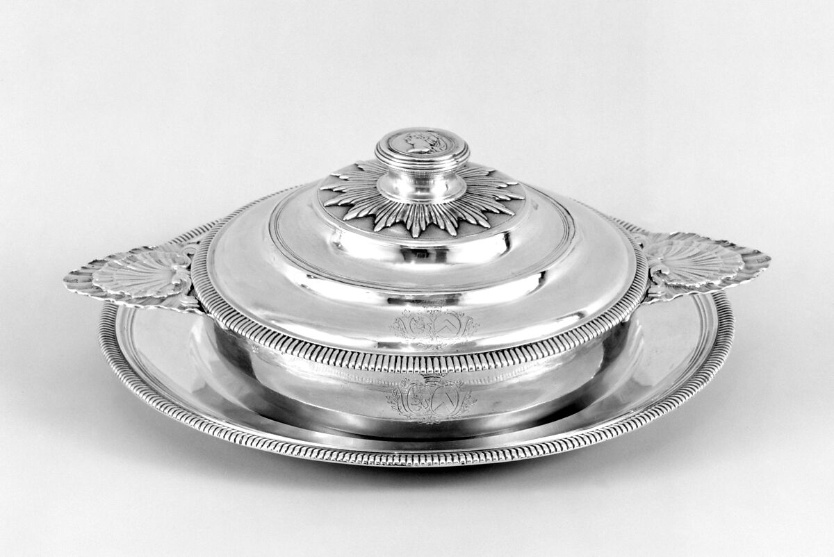 Bowl with cover (Écuelle), Antoine Plot (French, 1701–1772, master 1729), Silver, French, Paris
