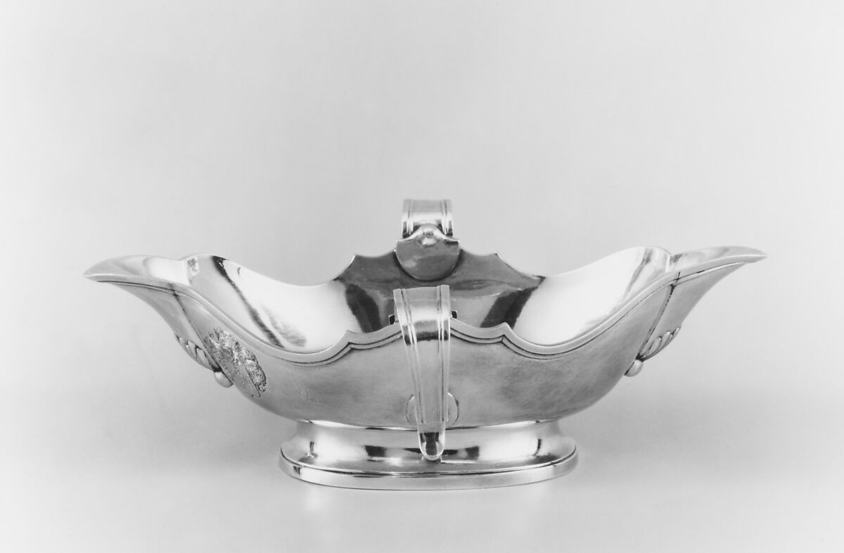 Sauceboat, Paul-David Bazille (1740–1793, master 1766), Silver, French, Montpellier 