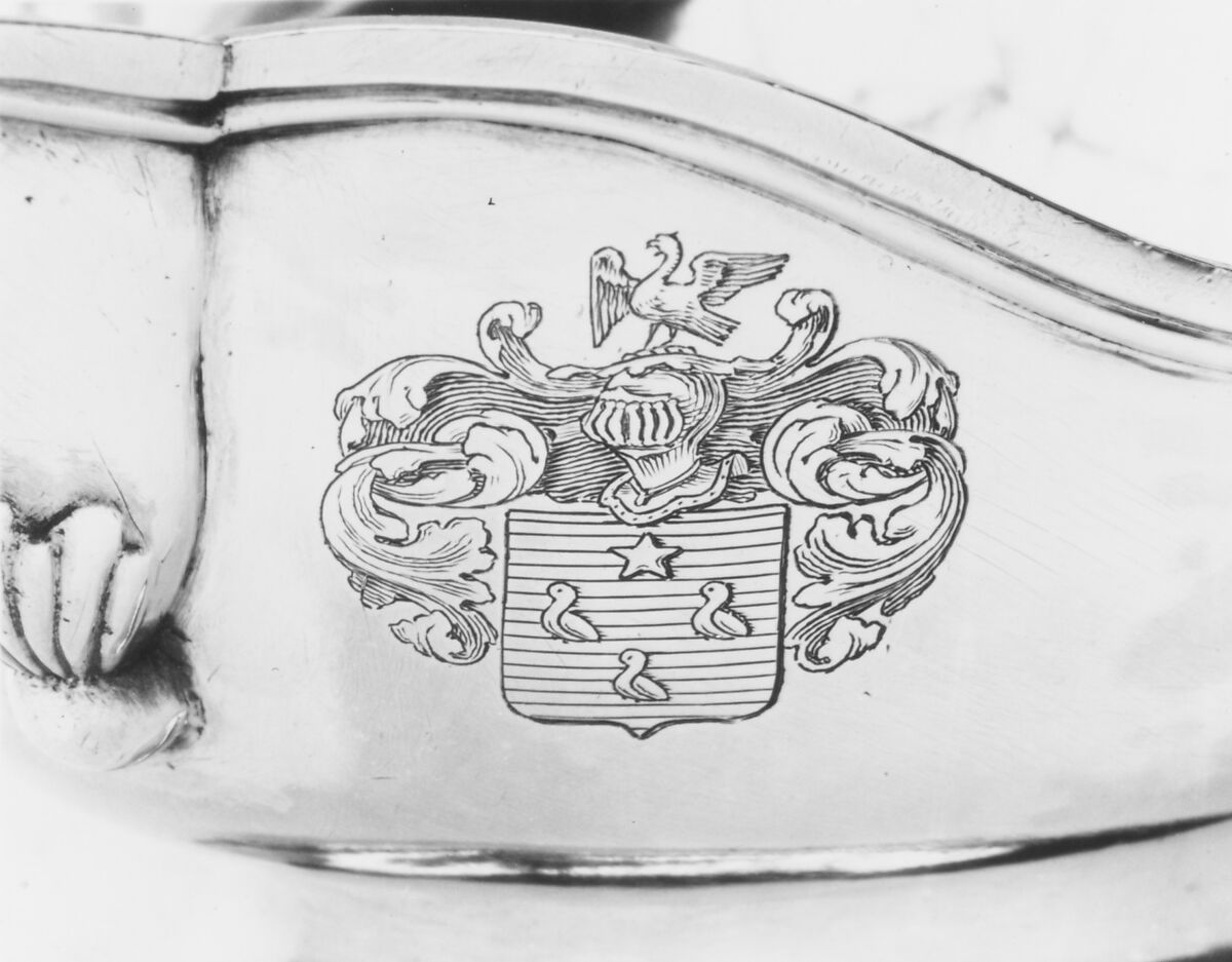 Sauceboat, Paul-David Bazille (1740–1793, master 1766), Silver, French, Montpellier
