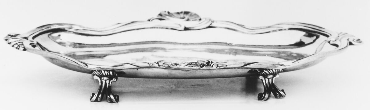 Sauceboat and stand, Jean François Thiébaud (French, active Salins, 1725–1803, master 1766), Silver, French, Salins