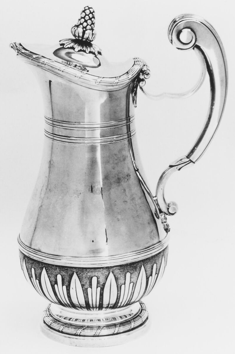 Ewer and basin, Pierre Miston (master 1730), Silver, French, Montpellier