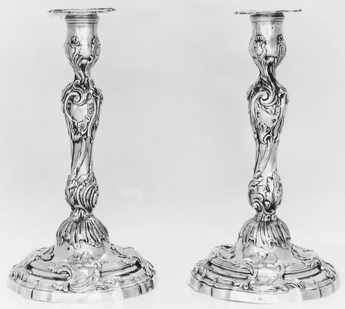 Candlestick (one of a pair), Candlestick made by Michel II Delapierre (master 1737, recorded 1785), Silver, French, Paris 