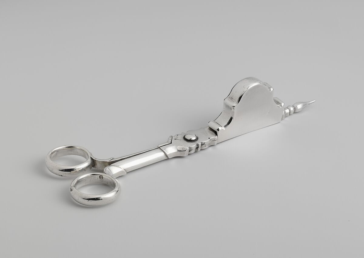 Snuffers, René Briceau (master 1697, active 1720), Silver, French, Saint-Malo (Rennes Mint) 