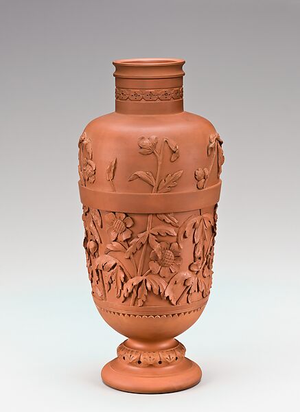 Vase, Chelsea Keramic Art Works (1872–1889), Earthenware, American 