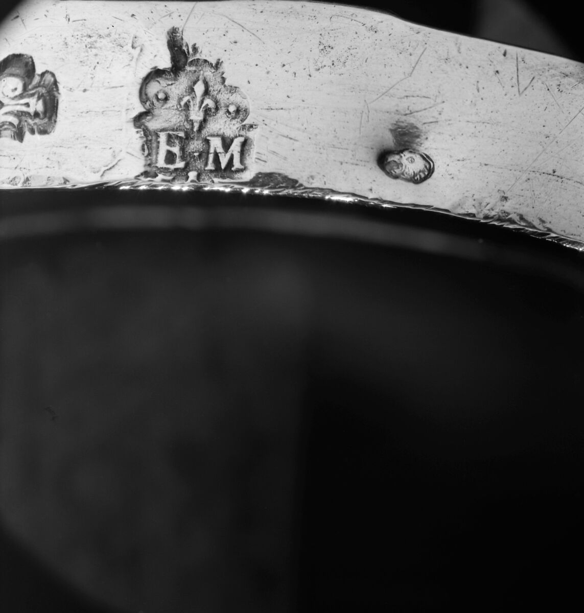 Sugar bowl with cover, Etienne Modenx (master 1777, recorded 1793), Silver; glass, French, Paris