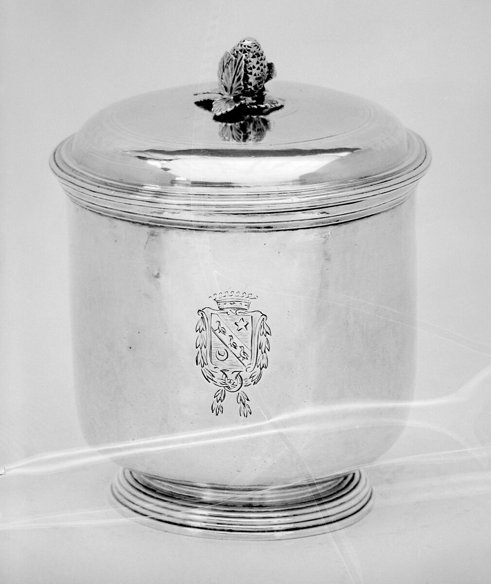 Sugar bowl, Sébastien Igonet (master 1725, recorded 1766), Silver, French, Paris