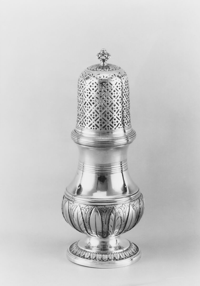 Sugar caster, Pierre Belleville (1700–1765, master 1730), Silver, French, Montpellier
