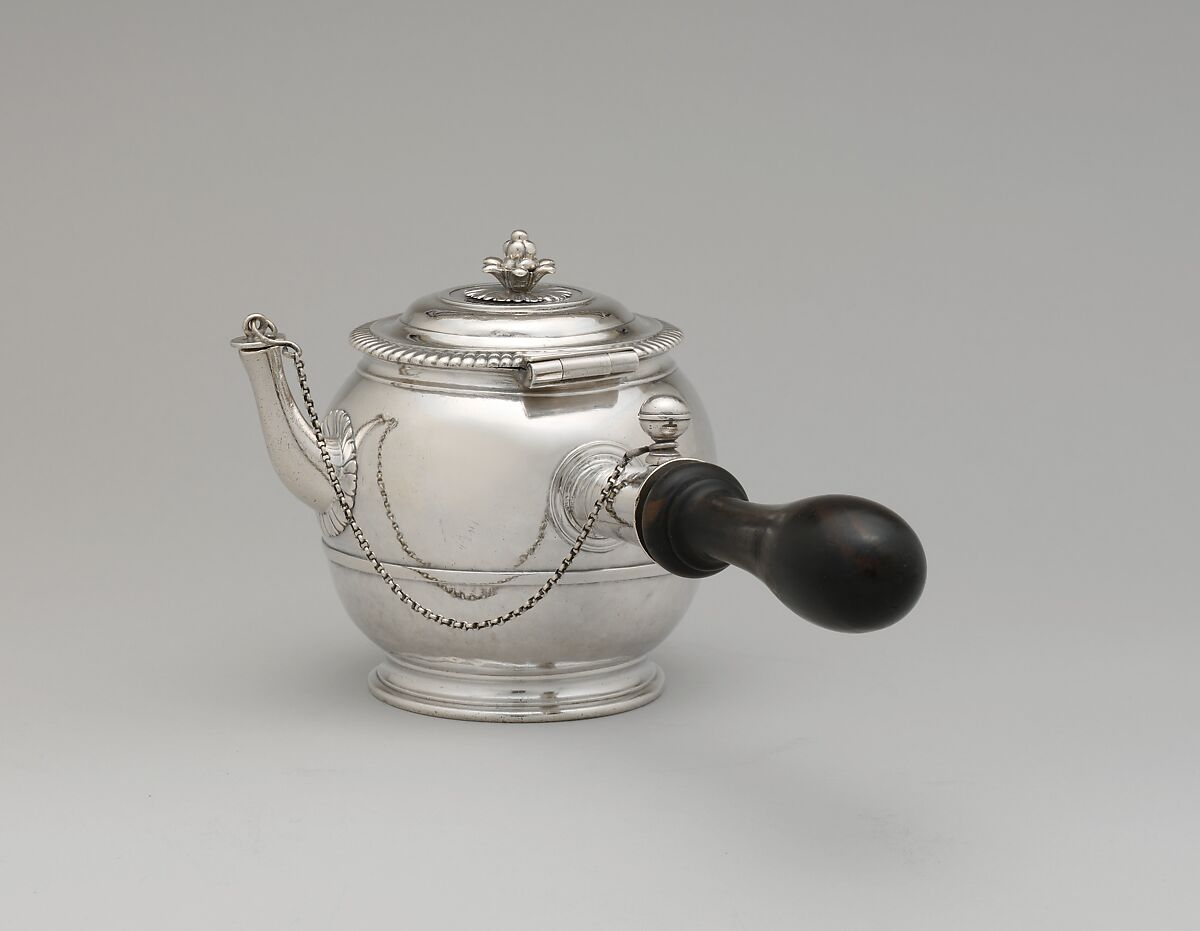 Teapot, I. C., Silver, ebony, French, Paris