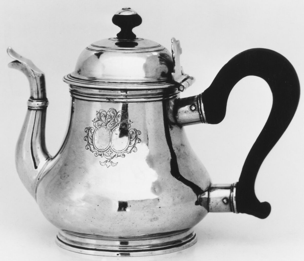 Teapot, Pierre Ducoing, Silver; wood, French, Bordeaux 