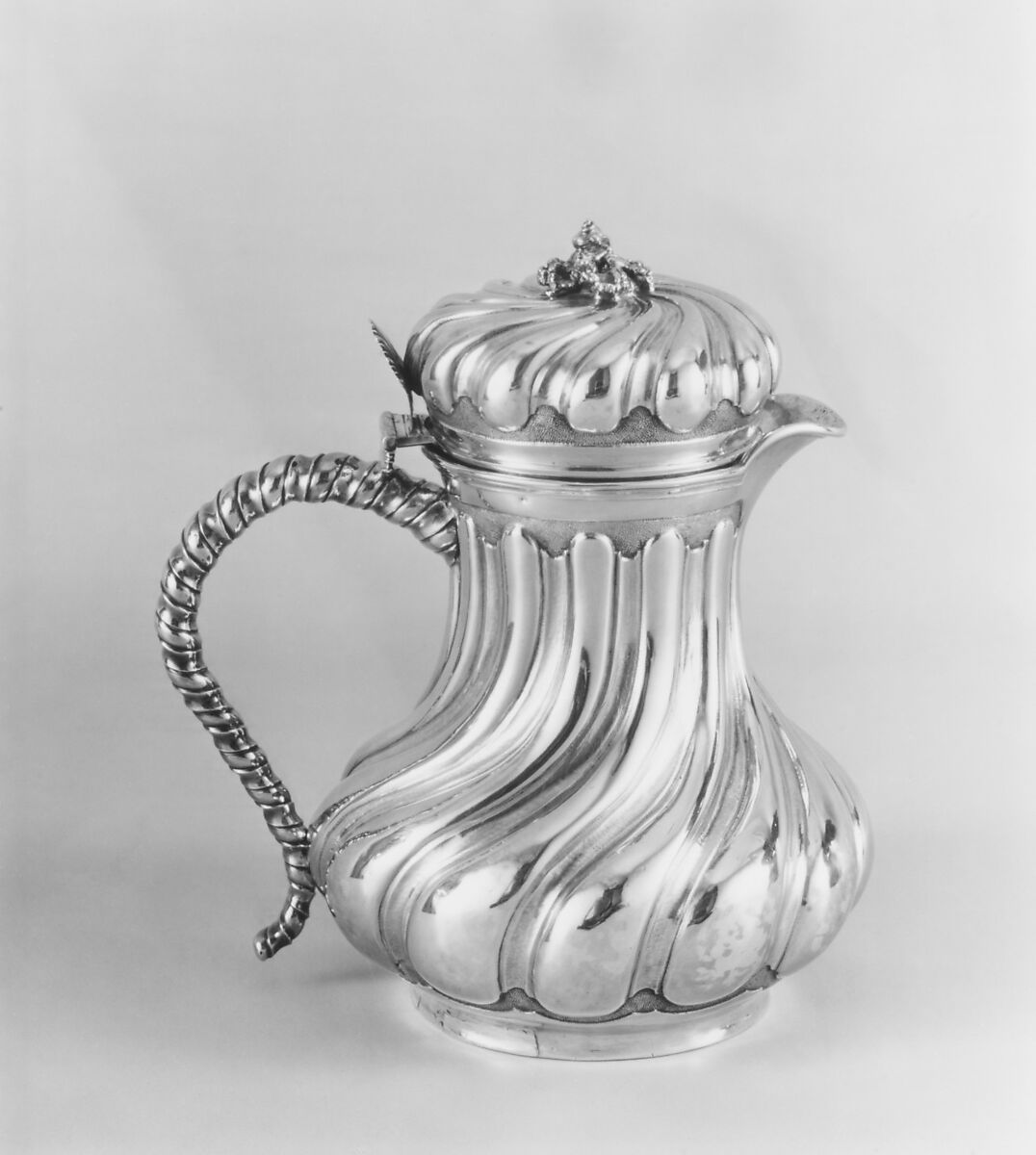 Coffeepot, Sébastien Igonet (master 1725, recorded 1766), Silver, French, Paris 