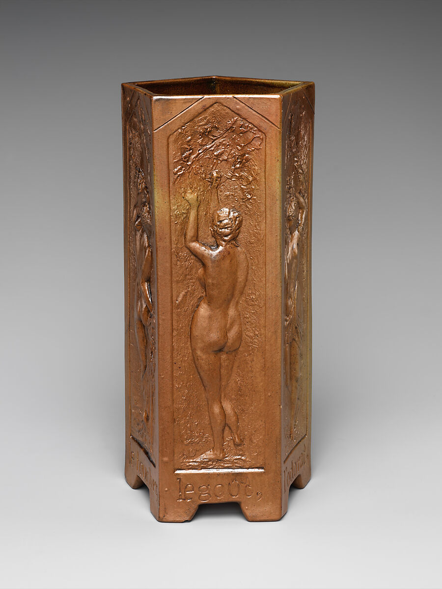 Vase, Chelsea Keramic Art Works (1872–1889), Earthenware, American