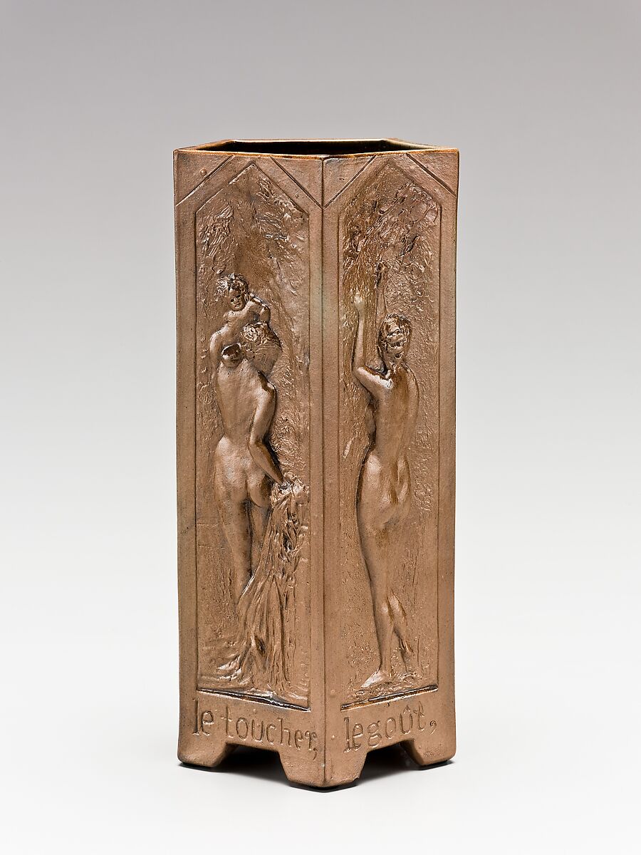 Vase, Chelsea Keramic Art Works (1872–1889), Earthenware, American