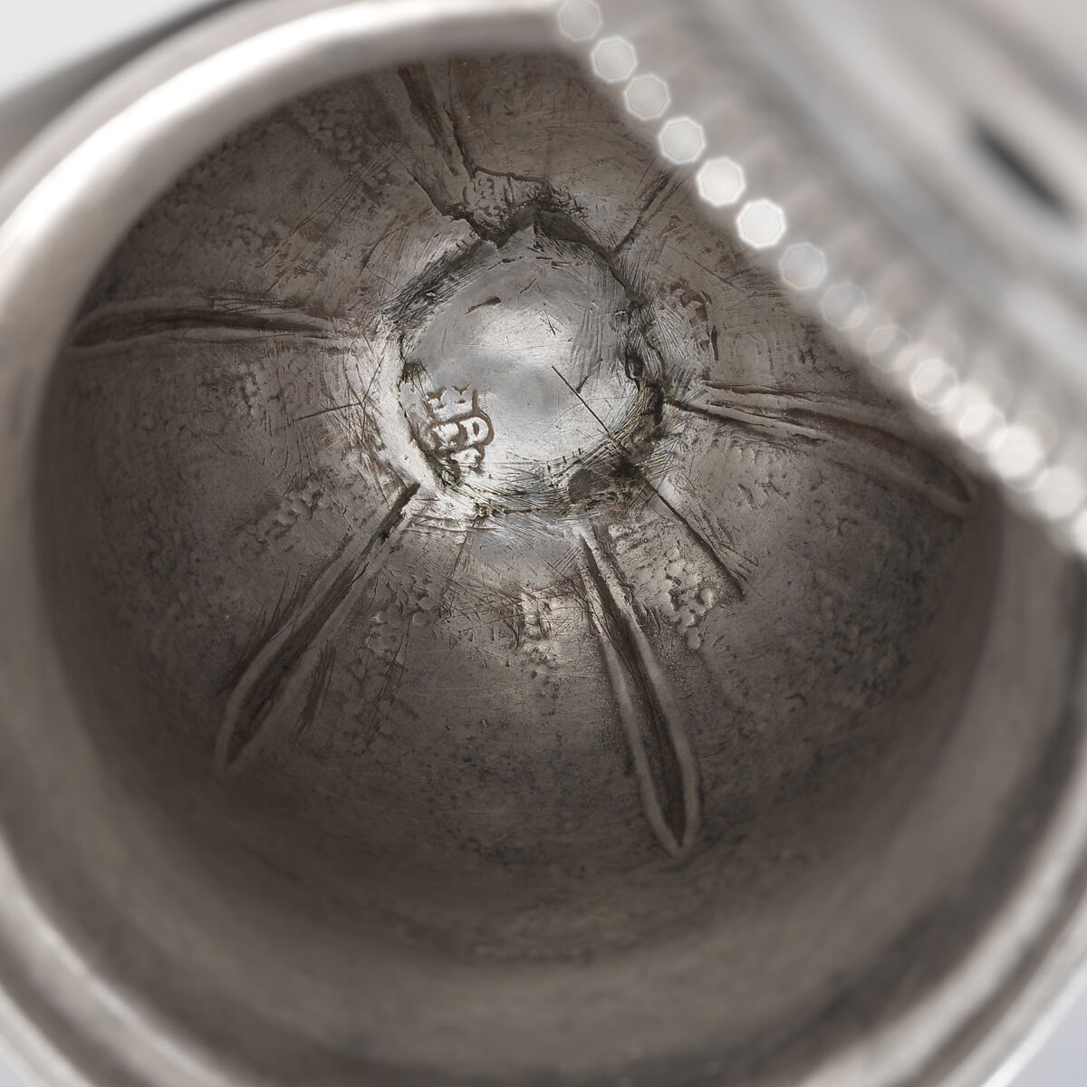 Mustard pot, Pierre-Louis Du Floo (1695–1767), Silver, French, Bergues (Lille Mint)