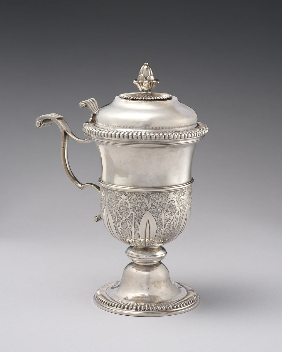 Mustard pot, Pierre-Louis Du Floo (1695–1767), Silver, French, Bergues (Lille Mint) 