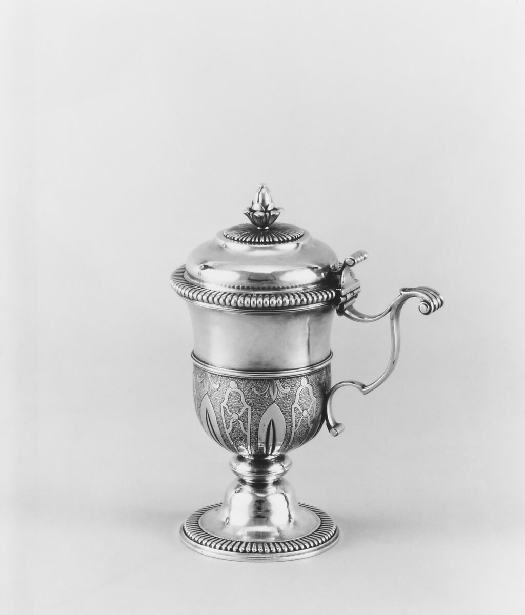 Mustard pot, Pierre-Louis Du Floo (1695–1767), Silver, French, Bergues (Lille Mint)